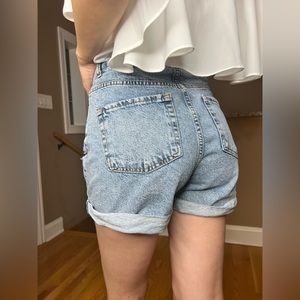 Jeans shorts.